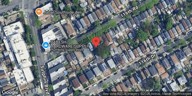 Aerial map of 150-26 116 ROAD, Queens