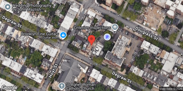 Aerial map of 413 DEGRAW STREET, Brooklyn