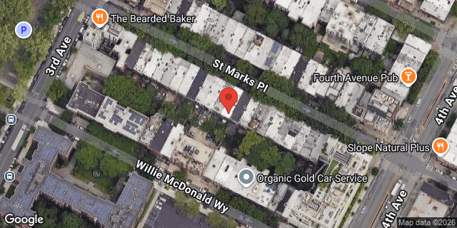 Aerial map of 36 ST MARKS PLACE, Brooklyn