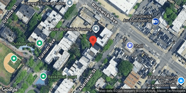 Aerial map of 43 ABERDEEN STREET, Brooklyn