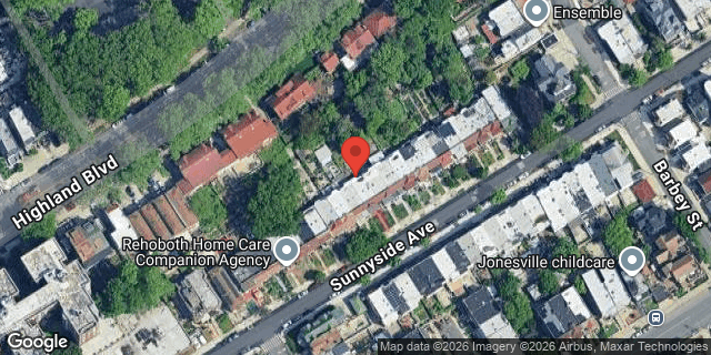Aerial map of 155 SUNNYSIDE AVENUE, Brooklyn
