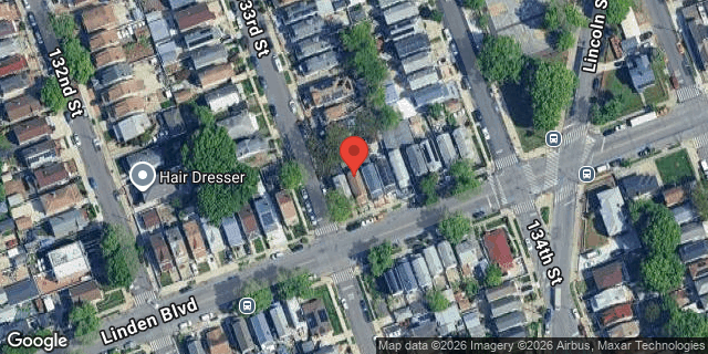 Aerial map of 133-03 LINDEN BOULEVARD, Queens