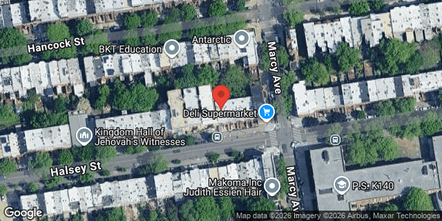 Aerial map of 163 HALSEY STREET, Brooklyn