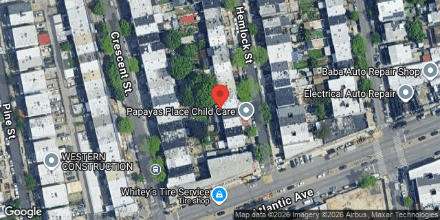 Aerial map of 302 HEMLOCK STREET, Brooklyn