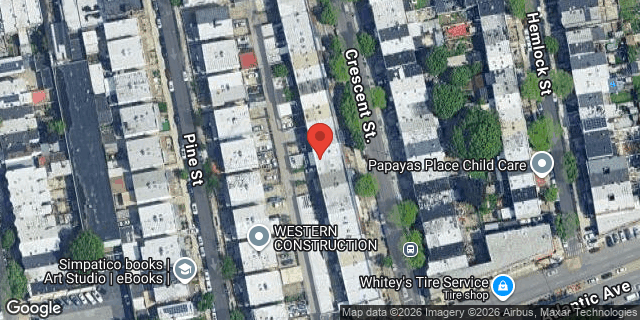 Aerial map of 278 CRESCENT STREET, Brooklyn