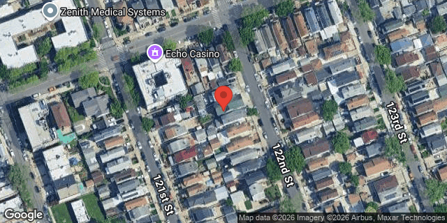 Aerial map of 109-16 122 STREET, Queens