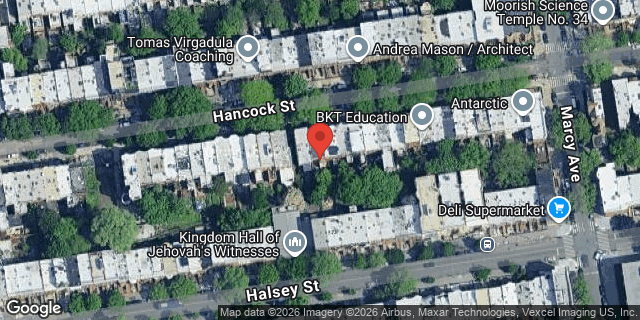 Aerial map of 196 HANCOCK STREET, Brooklyn