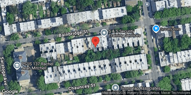 Aerial map of 538 BAINBRIDGE STREET, Brooklyn