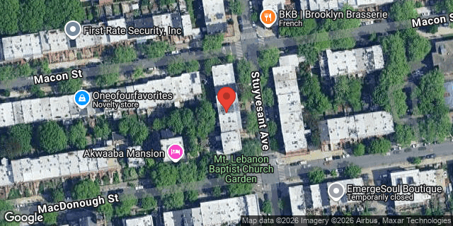 Aerial map of 348 STUYVESANT AVENUE, Brooklyn