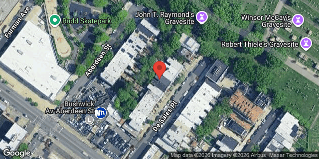 Aerial map of 79 DE SALES PLACE, Brooklyn