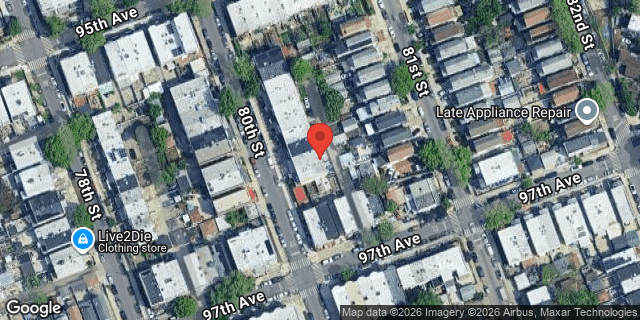 Aerial map of 95-27 80 STREET, Queens