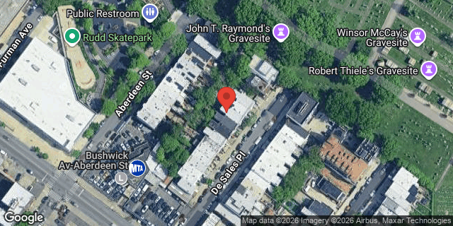 Aerial map of 81 DE SALES PLACE, Brooklyn