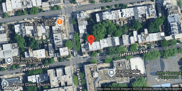 Aerial map of 41 JEFFERSON AVENUE, Brooklyn