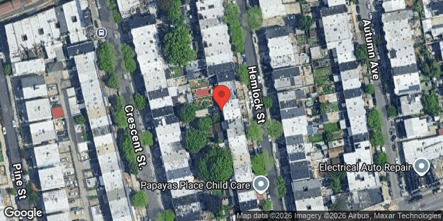 Aerial map of 284 HEMLOCK STREET, Brooklyn