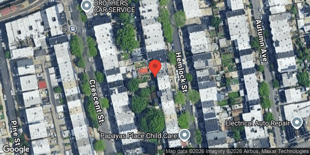 Aerial map of 282 HEMLOCK STREET, Brooklyn