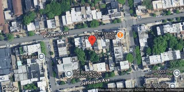 Aerial map of 114 PUTNAM AVENUE, Brooklyn
