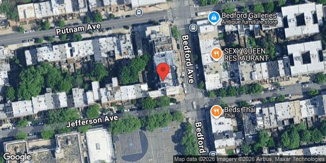 Aerial map of 1200 BEDFORD AVENUE, Brooklyn