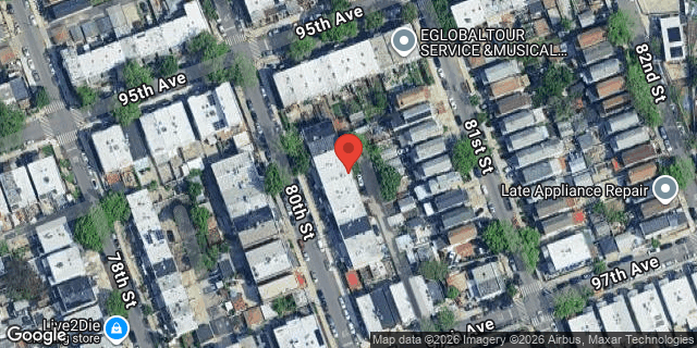 Aerial map of 95-17 80 STREET, Queens