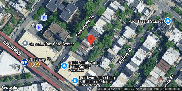 Aerial map of 638 CHAUNCEY STREET, Brooklyn