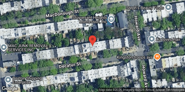 Aerial map of 557 DECATUR STREET, Brooklyn