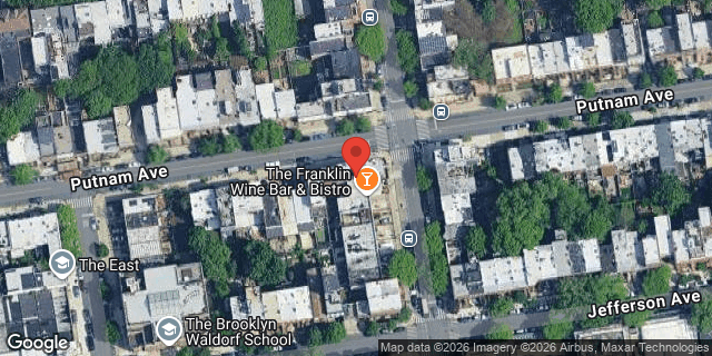 Aerial map of 448 FRANKLIN AVENUE, Brooklyn