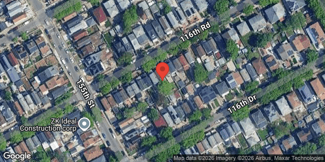 Aerial map of 155-20 116 ROAD, Queens