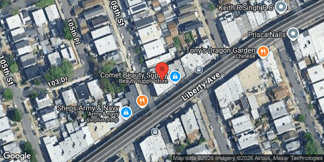 Aerial map of 106-03 LIBERTY AVENUE, Queens