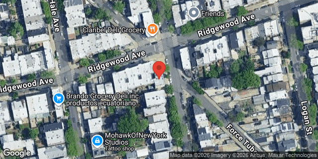 Aerial map of 108 NORWOOD AVENUE, Brooklyn