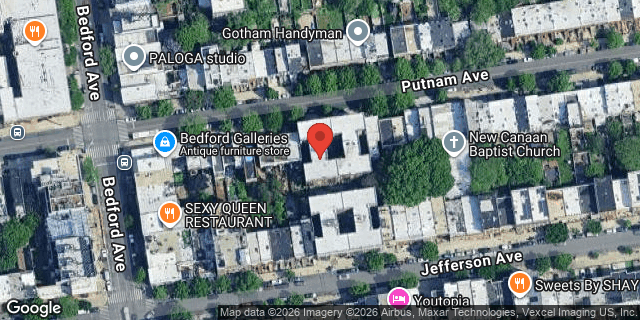 Aerial map of 210 PUTNAM AVENUE, Brooklyn