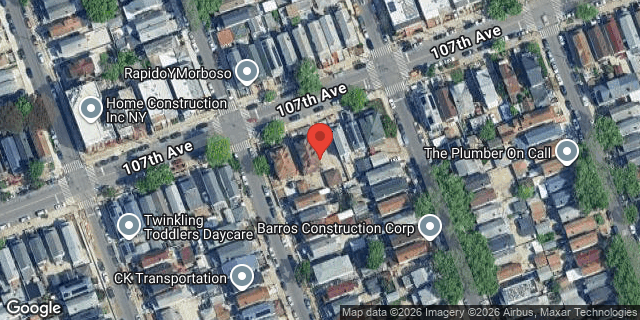 Aerial map of 116-06 107 AVENUE, Queens