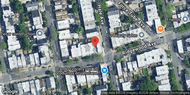 Aerial map of 211 RIDGEWOOD AVENUE, Brooklyn