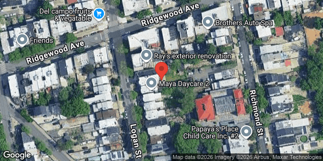 Aerial map of 135 LOGAN STREET, Brooklyn