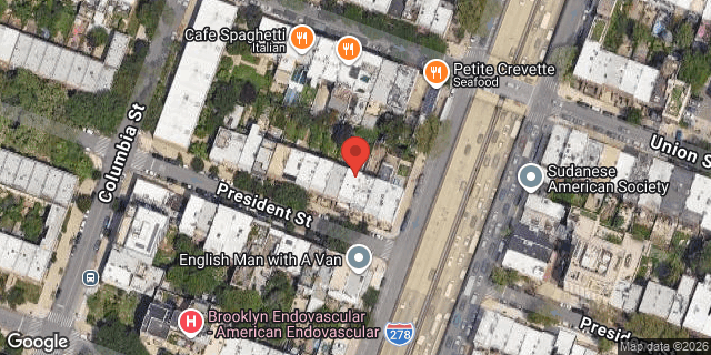 Aerial map of 115 PRESIDENT STREET, Brooklyn