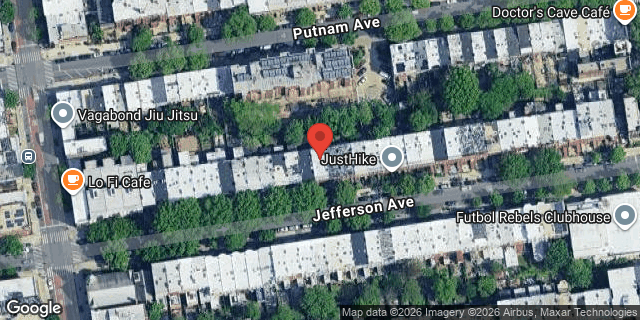 Aerial map of 221 JEFFERSON AVENUE, Brooklyn