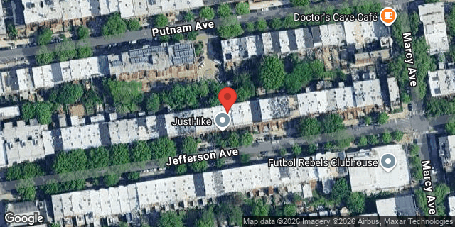 Aerial map of 233 JEFFERSON AVENUE, Brooklyn