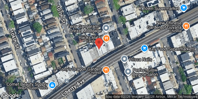 Aerial map of 107-09 LIBERTY AVENUE, Queens
