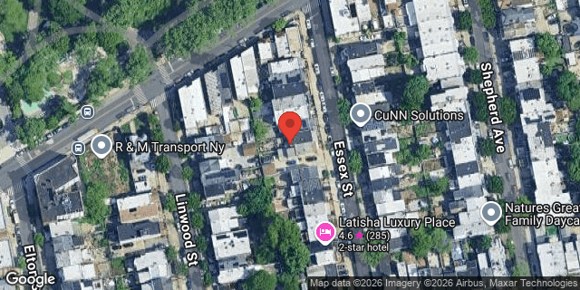 Aerial map of 26 ESSEX STREET, Brooklyn