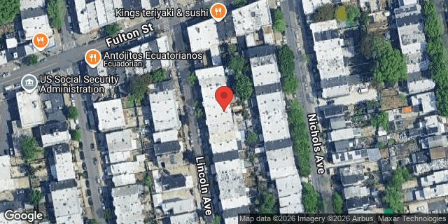 Aerial map of 257 LINCOLN AVENUE, Brooklyn