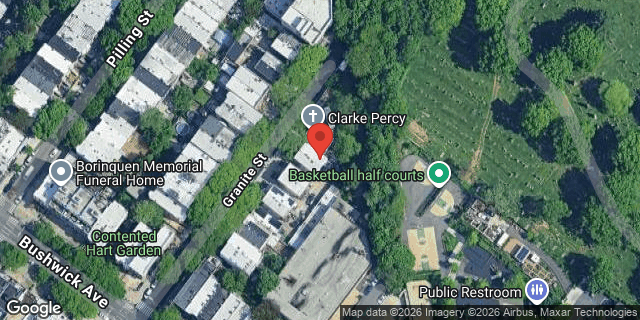 Aerial map of 84 GRANITE STREET, Brooklyn