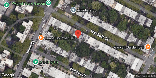 Aerial map of 218 WYCKOFF STREET, Brooklyn