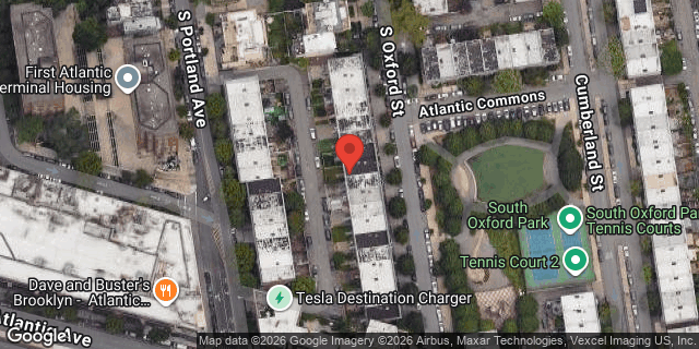 Aerial map of 188 SOUTH OXFORD STREET, Brooklyn