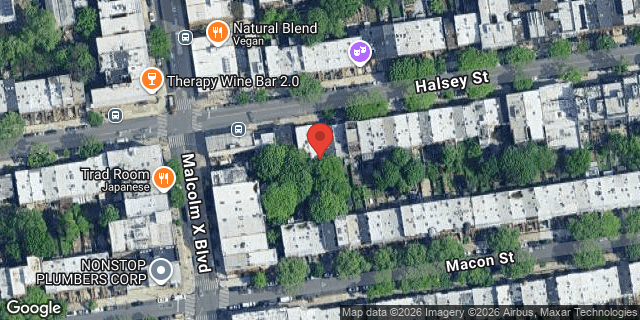 Aerial map of 636 HALSEY STREET, Brooklyn