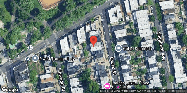 Aerial map of 18 ESSEX STREET, Brooklyn