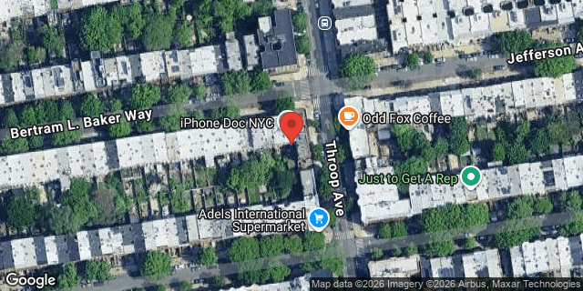 Aerial map of 414 JEFFERSON AVENUE, Brooklyn