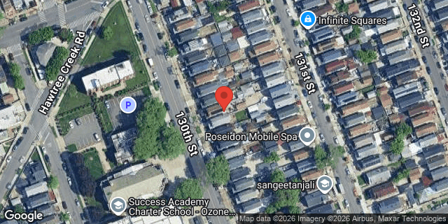 Aerial map of 109-31 130 STREET, Queens