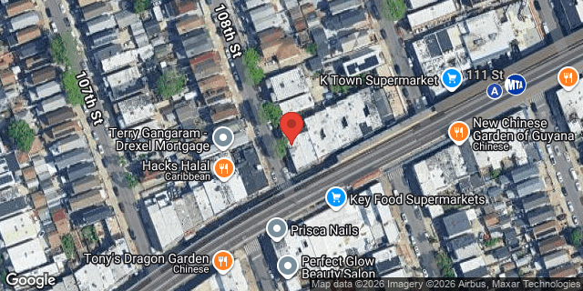 Aerial map of 108-01 LIBERTY AVENUE, Queens