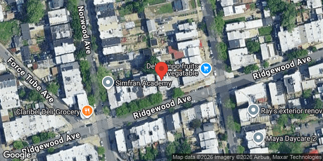 Aerial map of 261 RIDGEWOOD AVENUE, Brooklyn