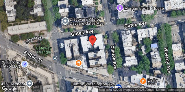 Aerial map of 26 GATES AVENUE, Brooklyn