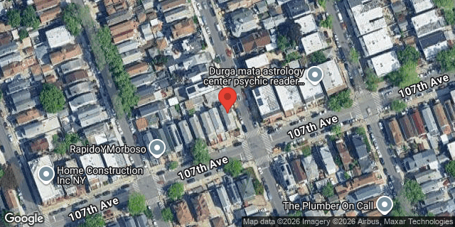 Aerial map of 116-15 107 AVENUE, Queens