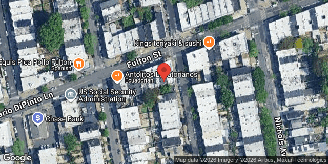 Aerial map of 3414 FULTON STREET, Brooklyn
